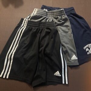 Adidas Kids' Black, navy, and Gray Shorts Set